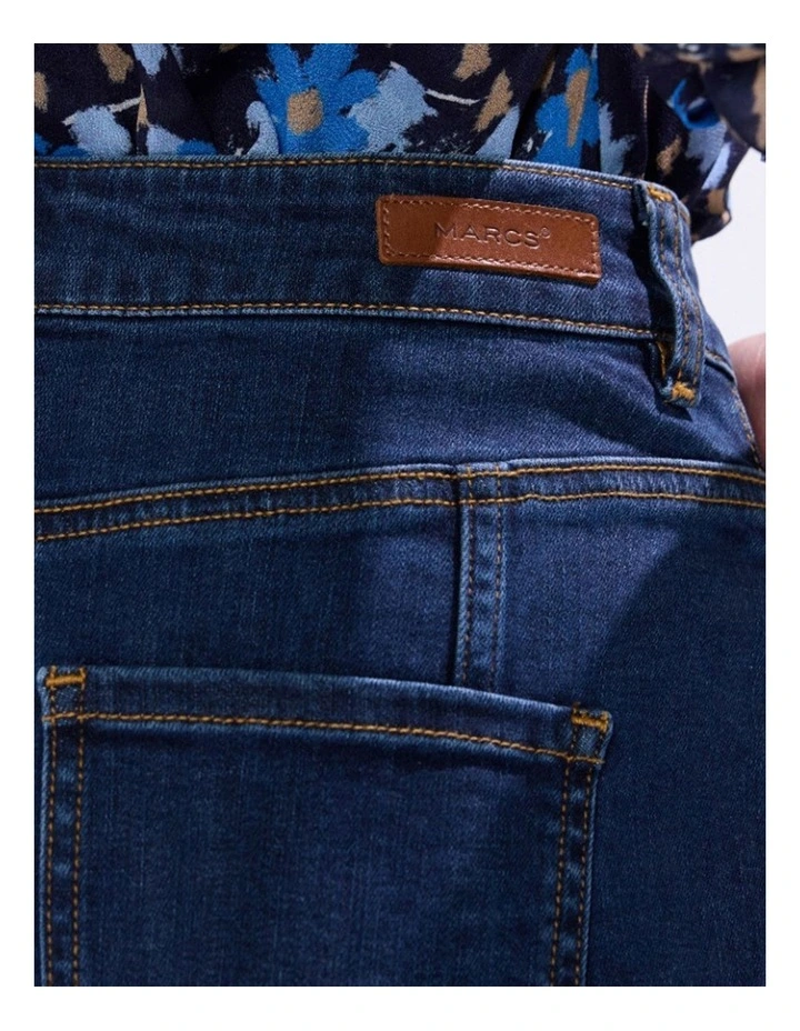Ashwin Denim Midi Skirt in Chelsea Blue image 4