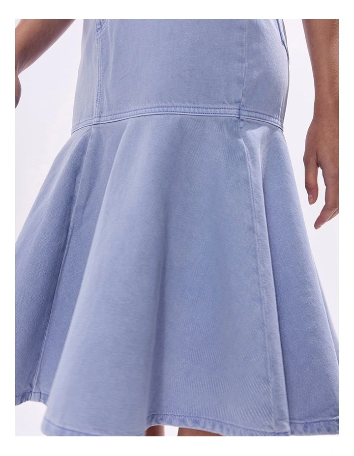 Gracie Denim Midi Skirt in Pearl Blue image 2