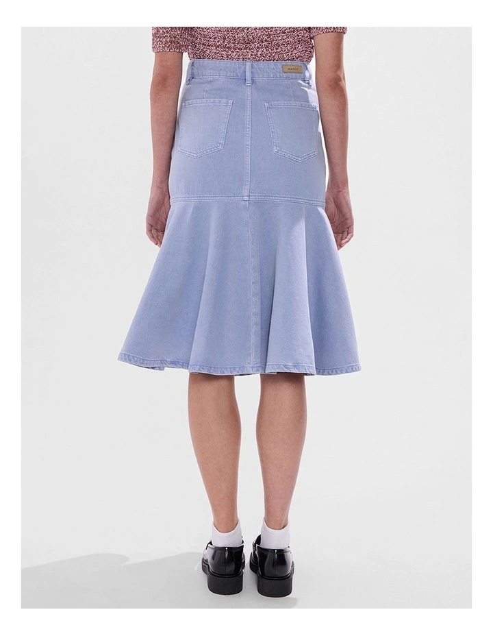 Gracie Denim Midi Skirt in Pearl Blue image 3
