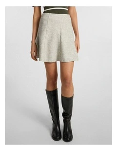 So Little Time Tweed Skirt in Ivory Multi