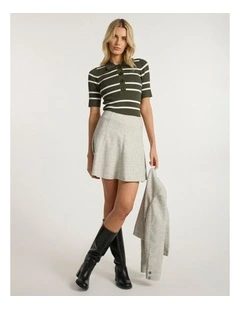 So Little Time Tweed Skirt in Ivory Multi