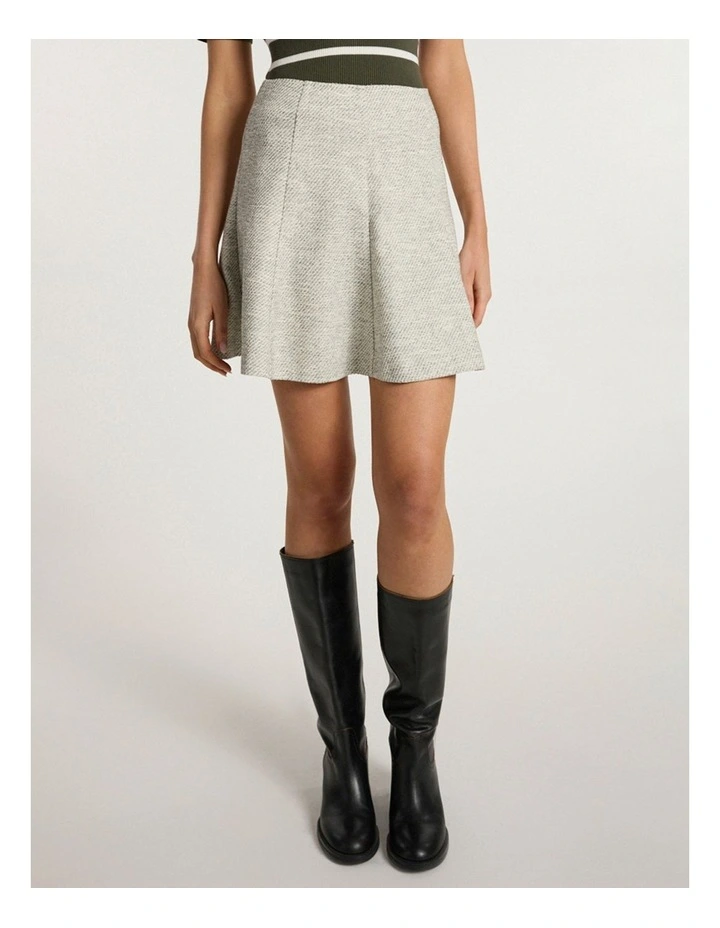 So Little Time Tweed Skirt in Ivory Multi image 2
