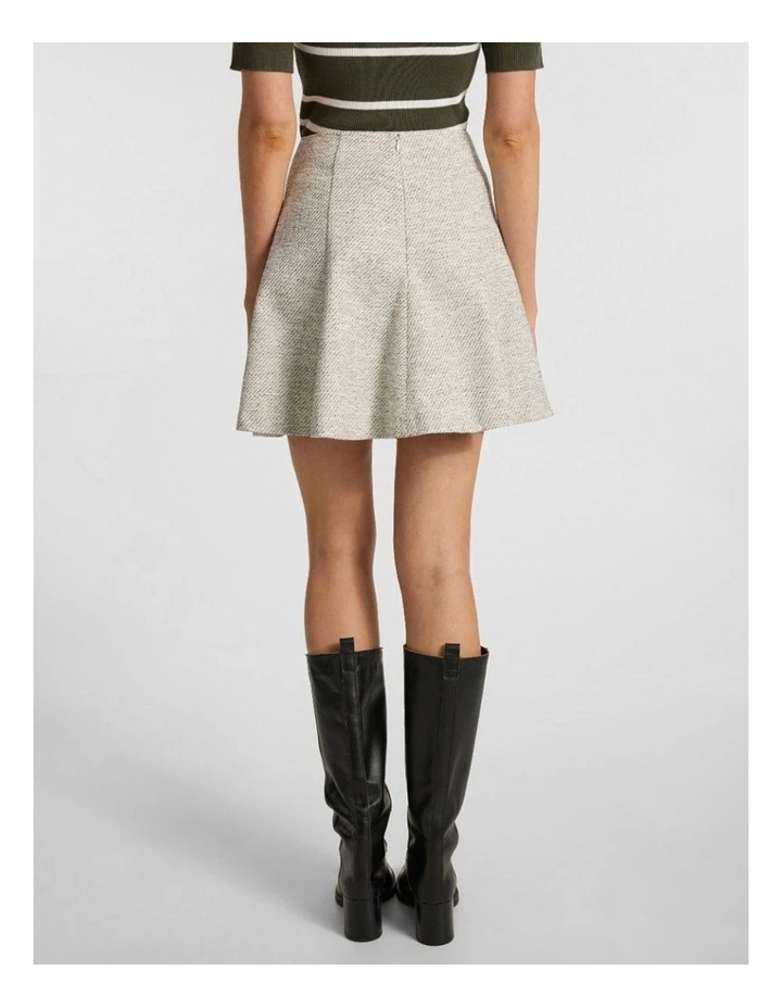 So Little Time Tweed Skirt in Ivory Multi image 3