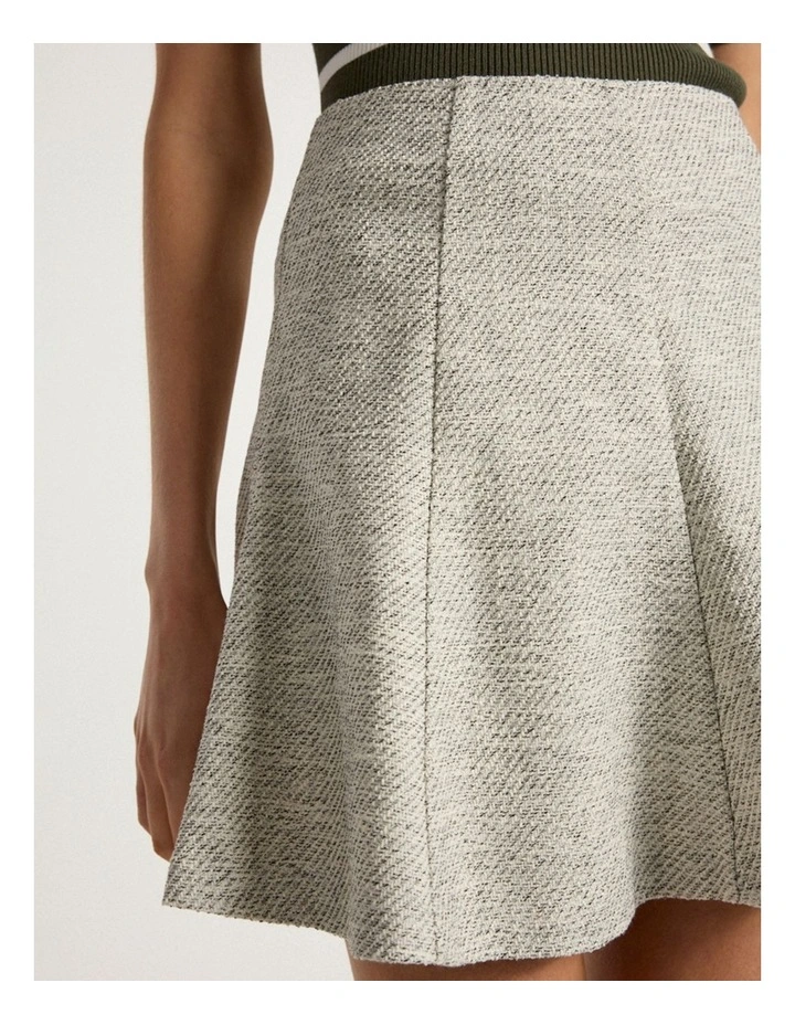 So Little Time Tweed Skirt in Ivory Multi image 3