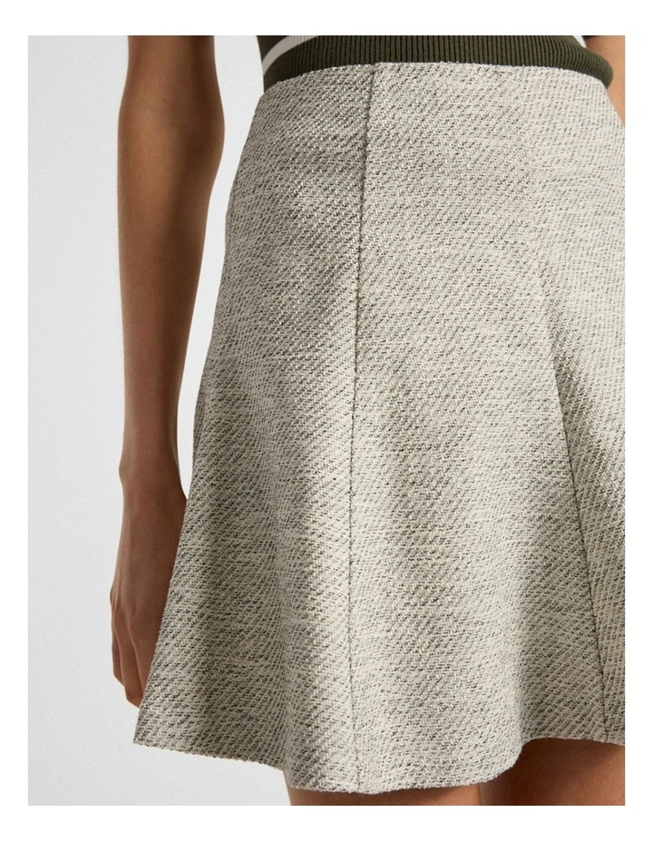 So Little Time Tweed Skirt in Ivory Multi image 4
