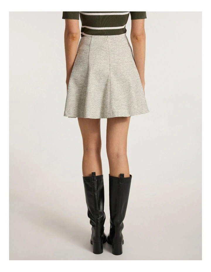 So Little Time Tweed Skirt in Ivory Multi image 5