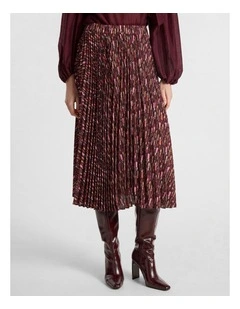 Our Lips Are Sealed Skirt in Red Multi