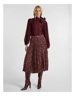Our Lips Are Sealed Skirt in Red Multi