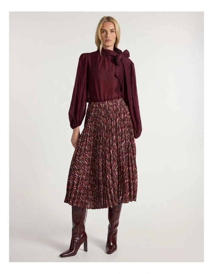Our Lips Are Sealed Skirt in Red Multi image 1