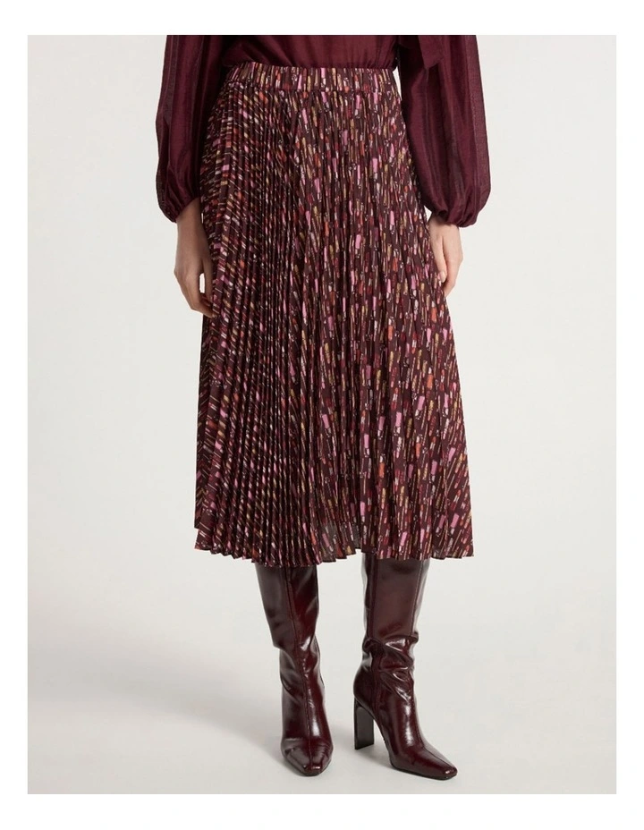 Our Lips Are Sealed Skirt in Red Multi image 2