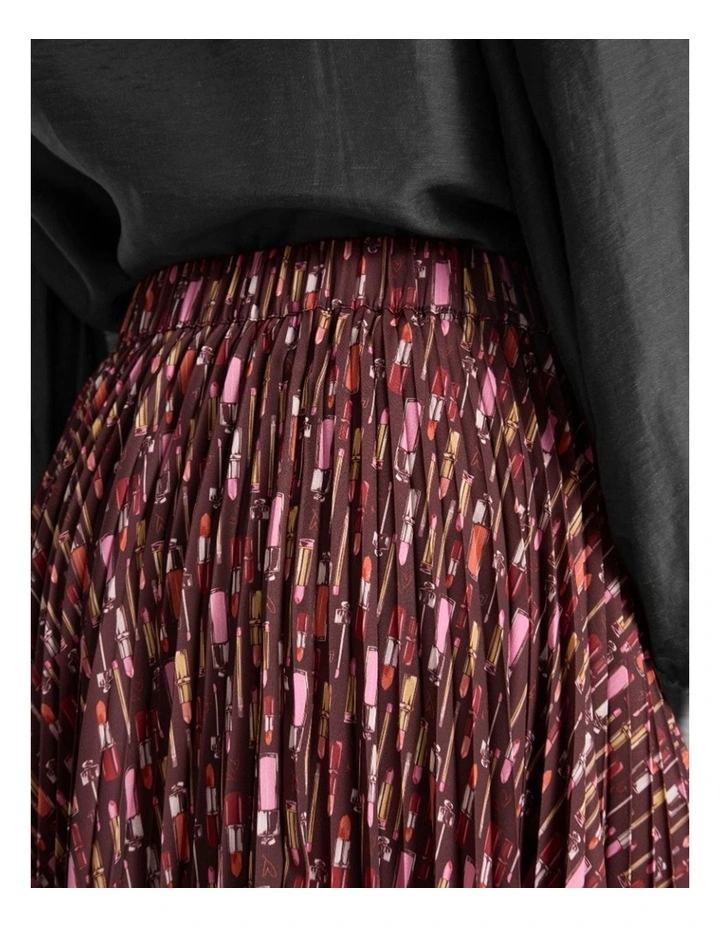 Our Lips Are Sealed Skirt in Red Multi image 4
