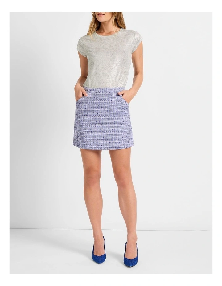 Shannon Mini Skirt in Blue Multi image 1