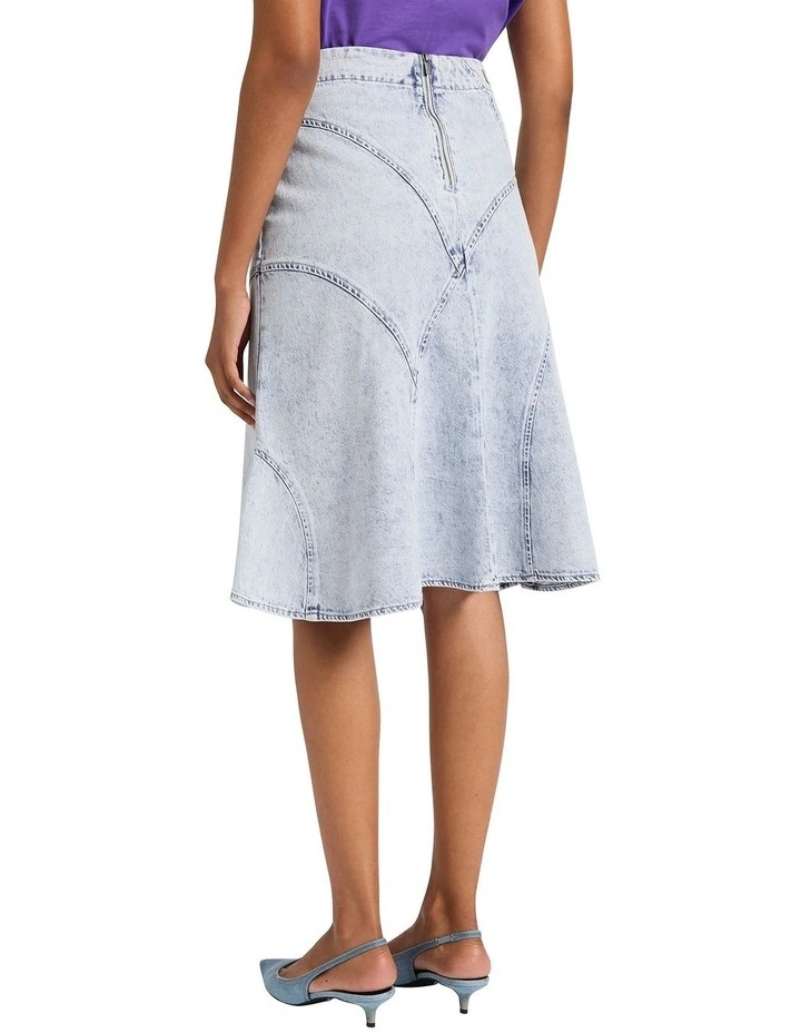 Madison Denim Midi Skirt in Hawaiian Blue image 2