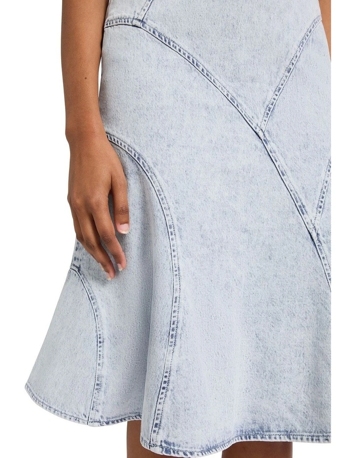 Madison Denim Midi Skirt in Hawaiian Blue image 3