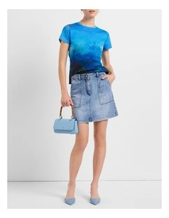 Belfort Denim Mini Skirt in Bari