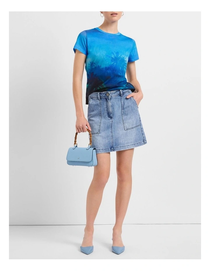 Belfort Denim Mini Skirt in Bari image 2