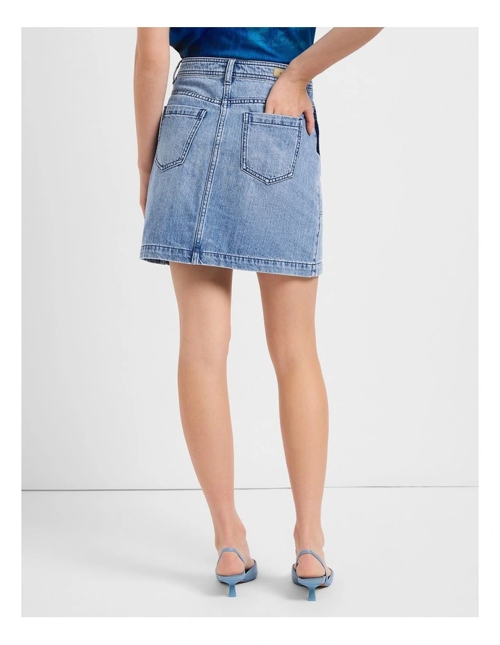 Belfort Denim Mini Skirt in Bari image 3