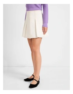 It Takes Two Denim Skirt in White