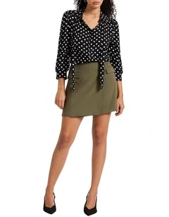 Break The Ice Mini Skirt in Tea Leaf