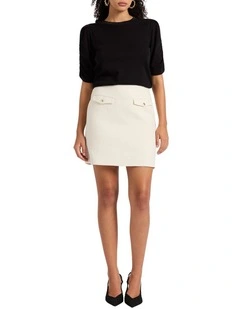 Bound To You Mini Skirt in Cream