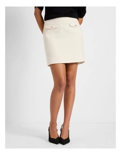Bound To You Mini Skirt in Cream