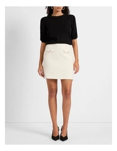 Bound To You Mini Skirt in Cream