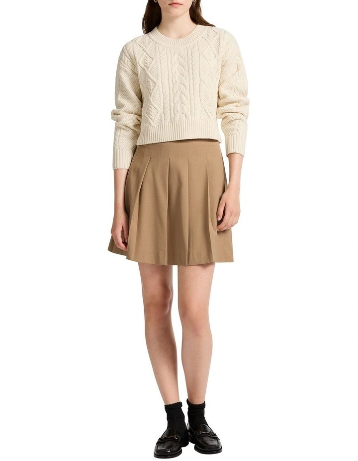 Show And Prove Mini Skirt in Biscuit image 1