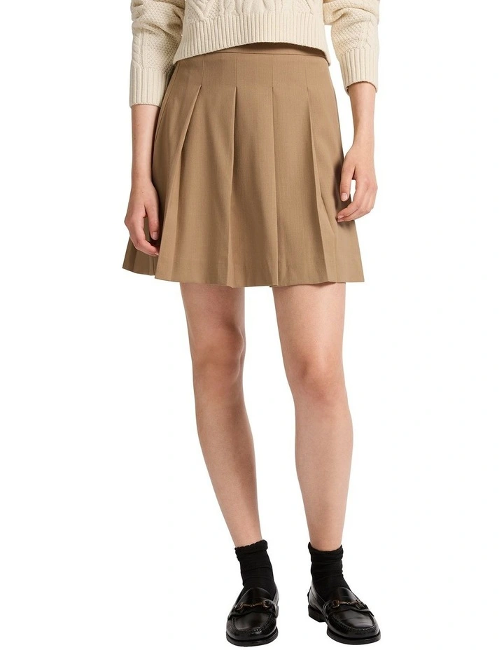 Show And Prove Mini Skirt in Biscuit image 2