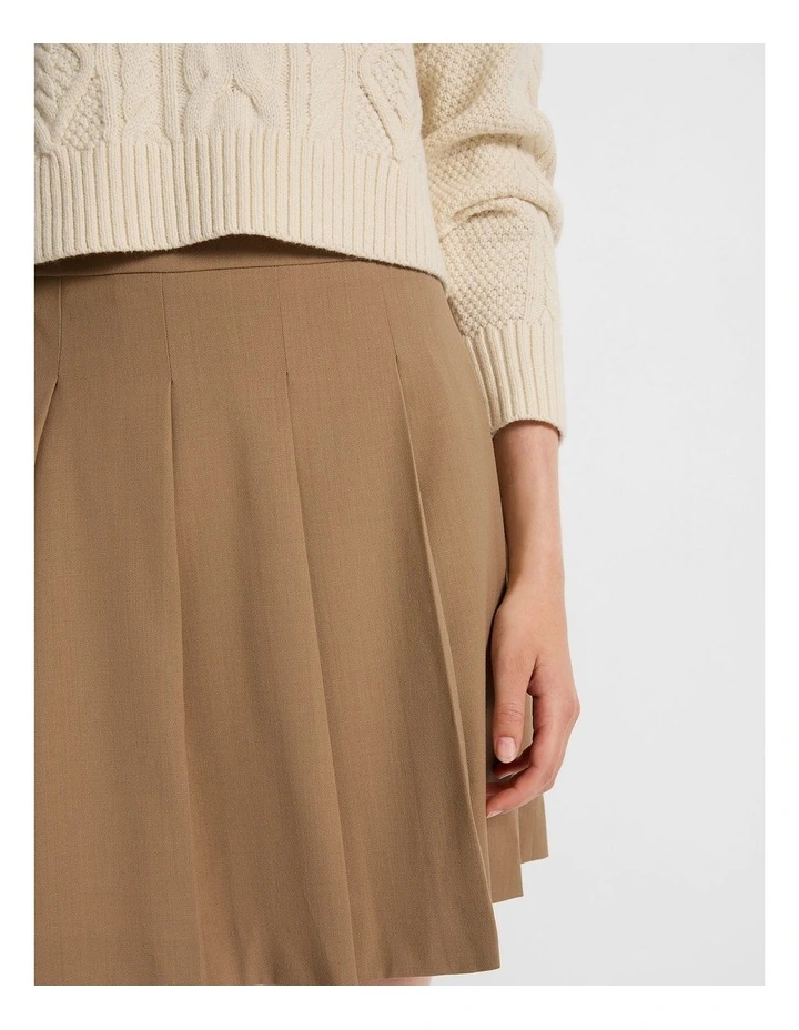 Show And Prove Mini Skirt in Biscuit image 4