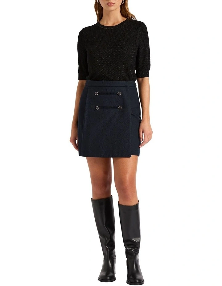 The Story Of Us Mini Skirt in Navy image 3