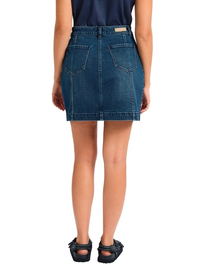 Marianne Denim Mini Skirt in Siena Blue image 3