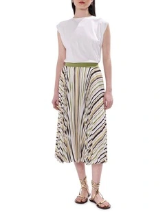 In The Spot-Stripe! Skirt in Green Stripe
