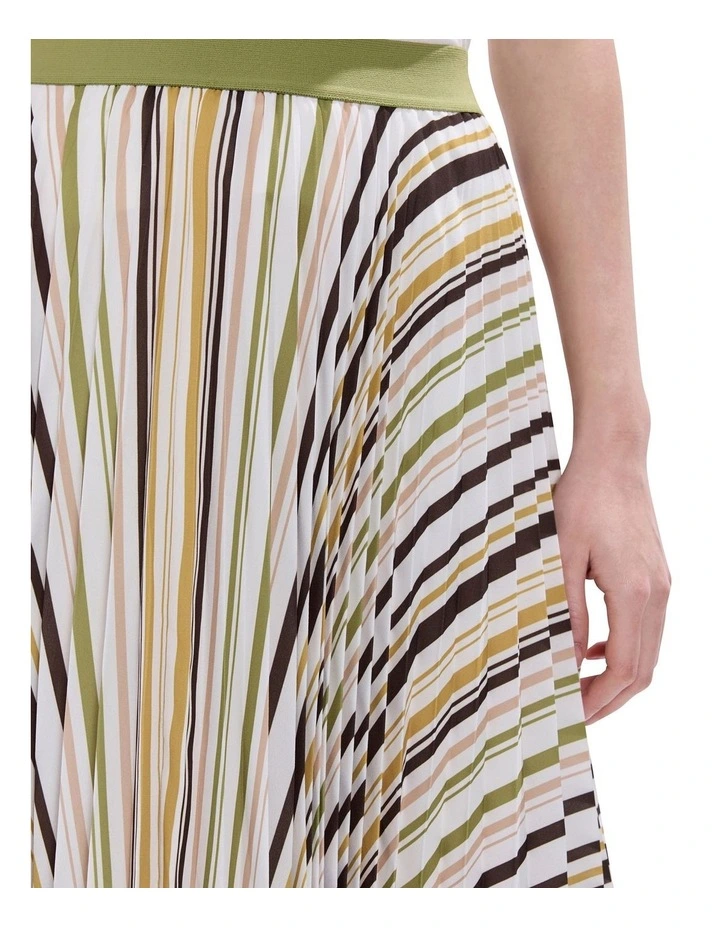 In The Spot-Stripe! Skirt in Green Stripe image 3