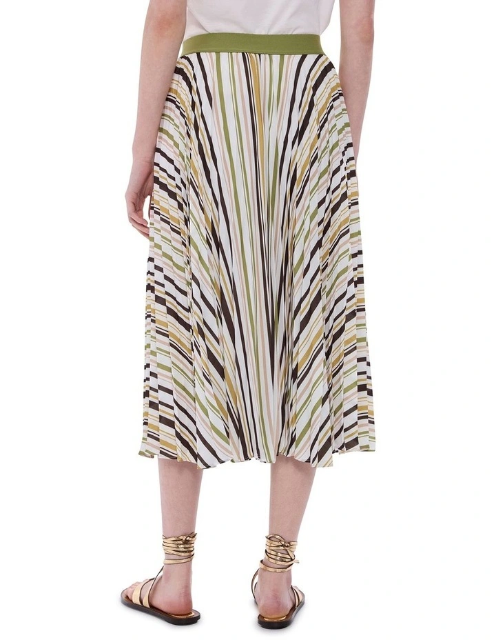 In The Spot-Stripe! Skirt in Green Stripe image 4