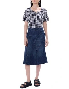 Madison Denim Skirt in Galaxy Blue