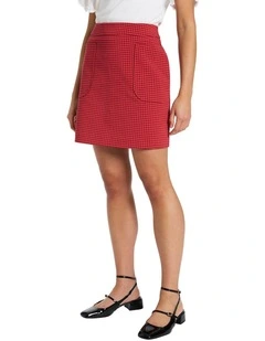 Santa Monica Gingham Skirt in Oahu/Malibu