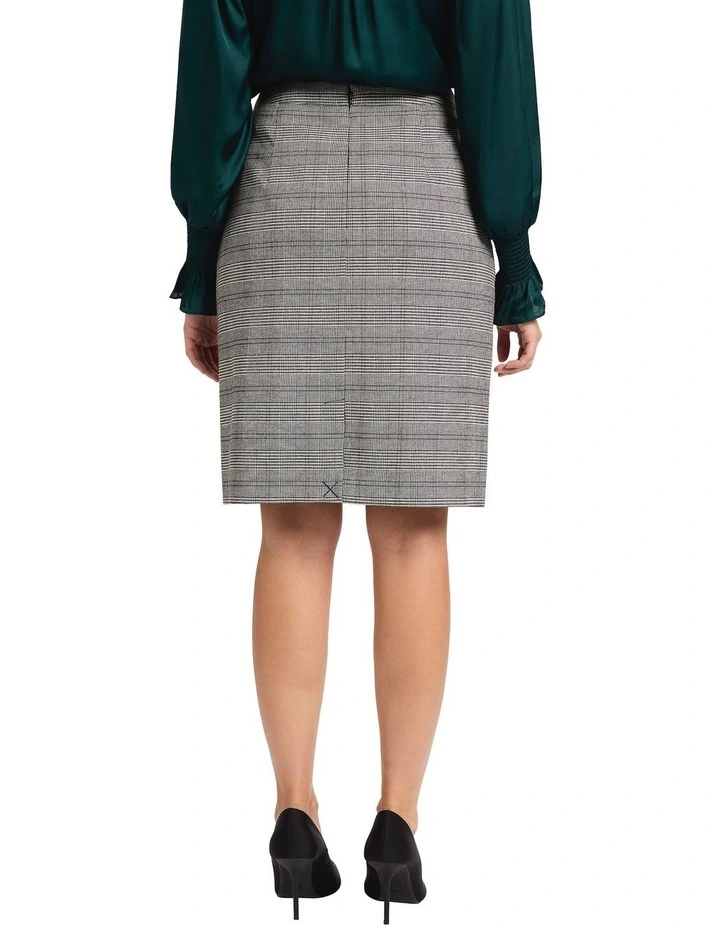 Love Maze Pencil Midi Skirt in Black/White image 2