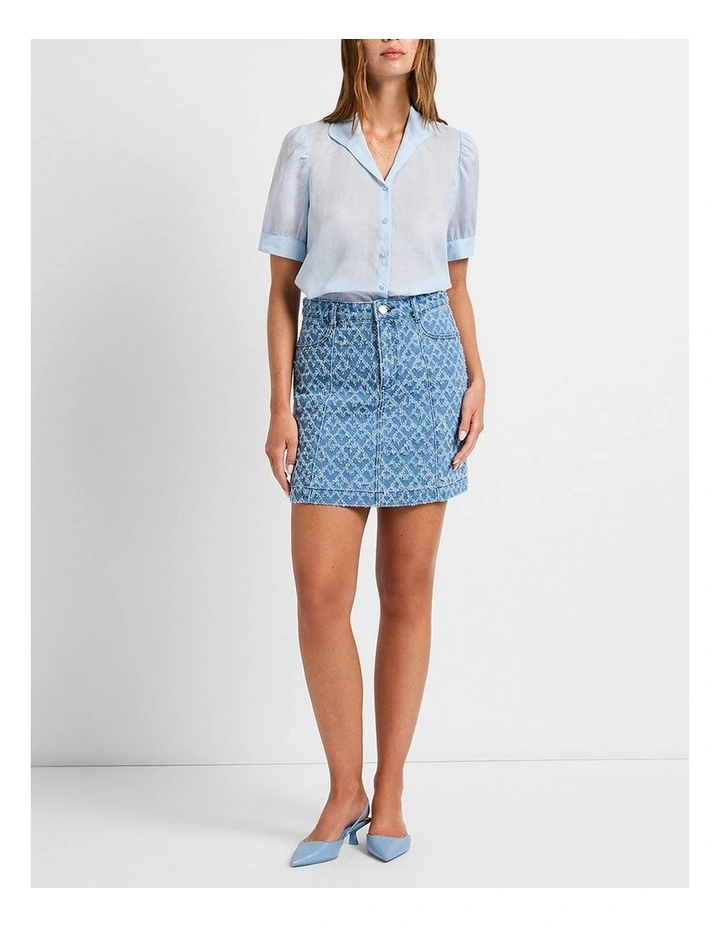 Never Ever Denim Skirt in Indigo image 1