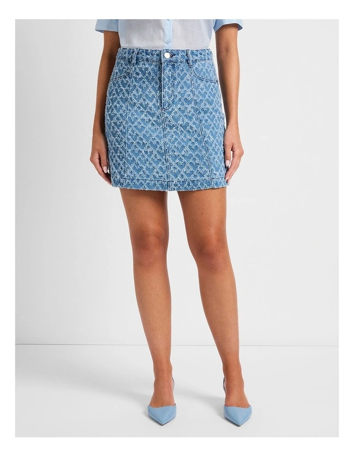 Never Ever Denim Skirt in Indigo image 2