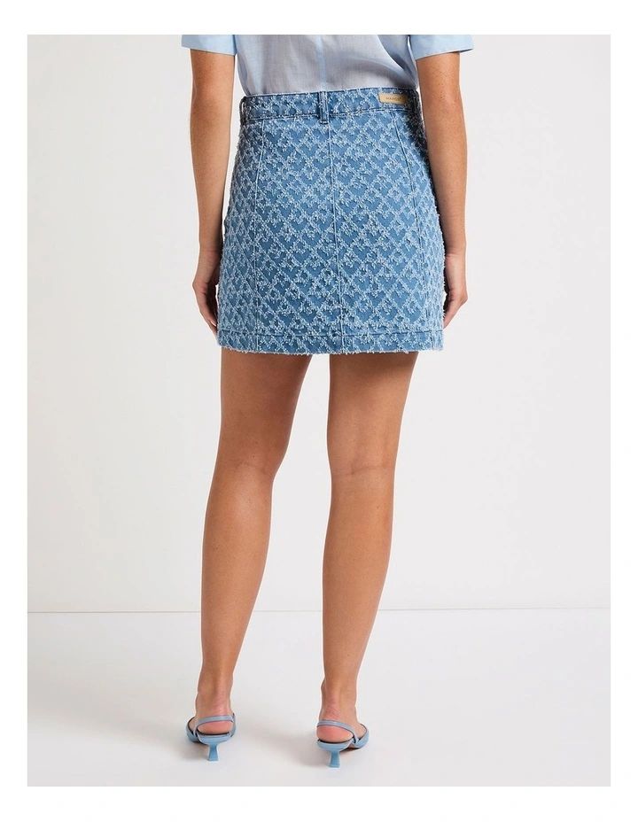 Never Ever Denim Skirt in Indigo image 3