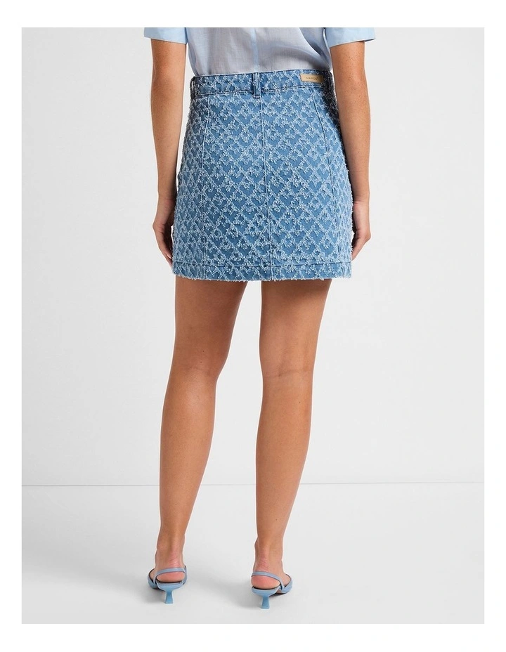 Never Ever Denim Skirt in Indigo image 3