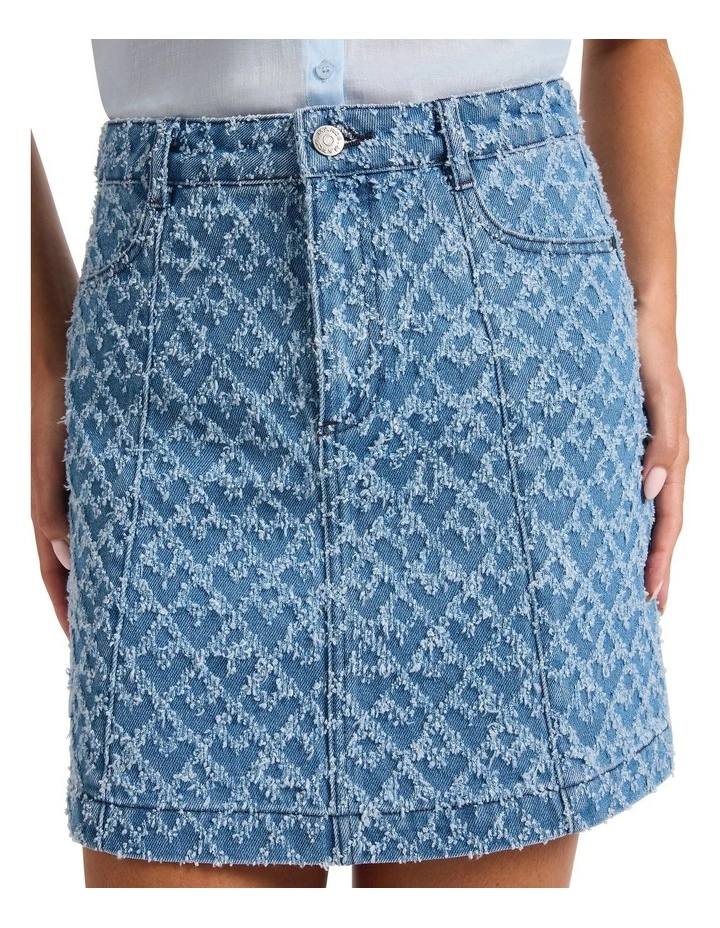 Never Ever Denim Skirt in Indigo image 3