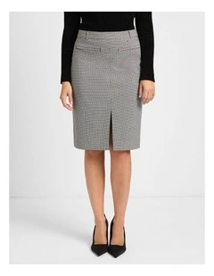 Shania Pencil Skirt in Black/White