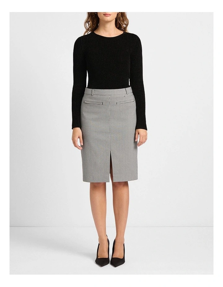 Shania Pencil Skirt in Black/White image 1