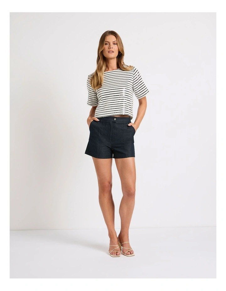 Tate Smart Denim Short in Indigo image 1