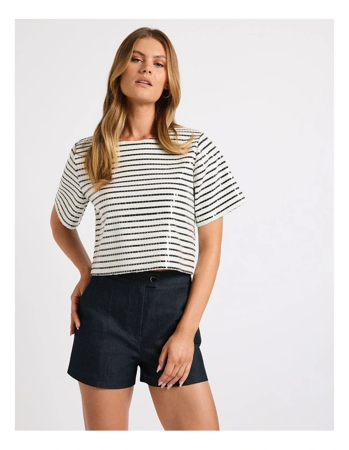 Tate Smart Denim Short in Indigo image 2