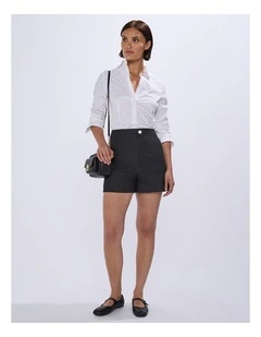 Tate Smart Denim Short in Washed Black