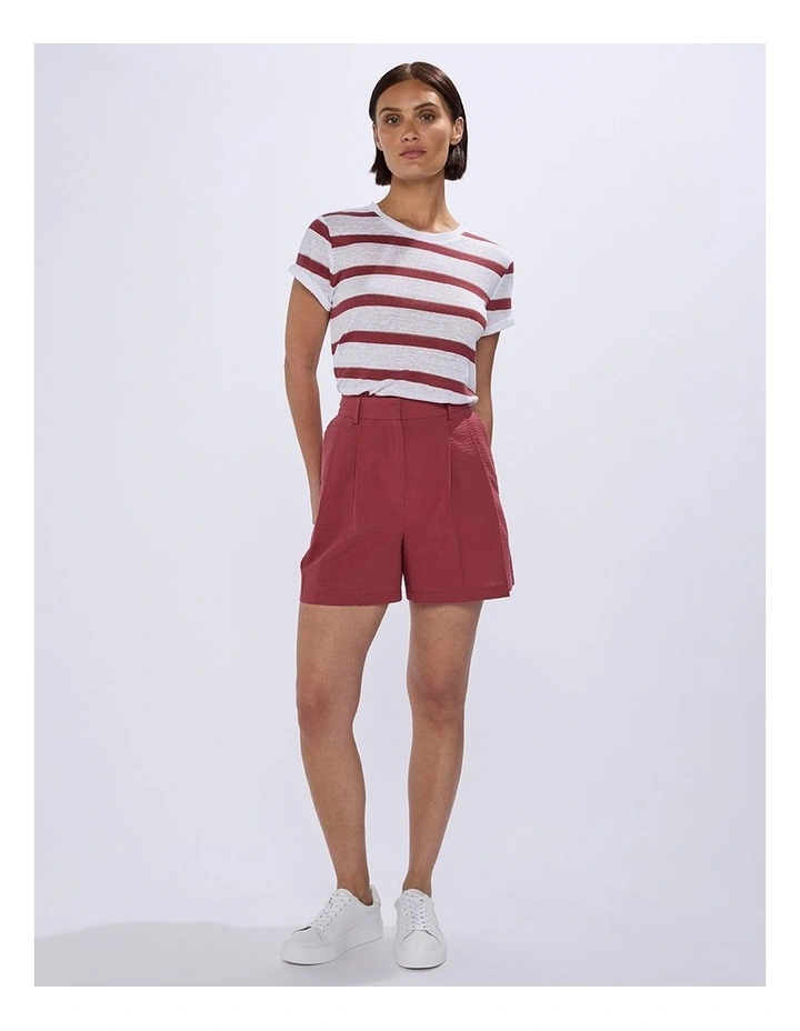 Moonstruck Seersucker Short in Dark Mahogany image 1