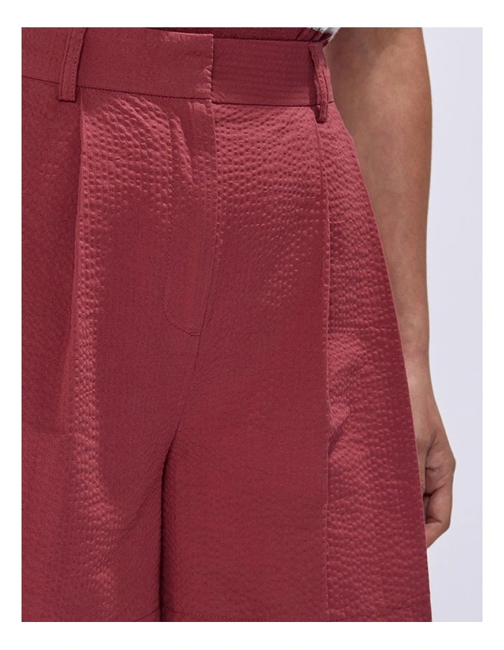 Moonstruck Seersucker Short in Dark Mahogany image 3