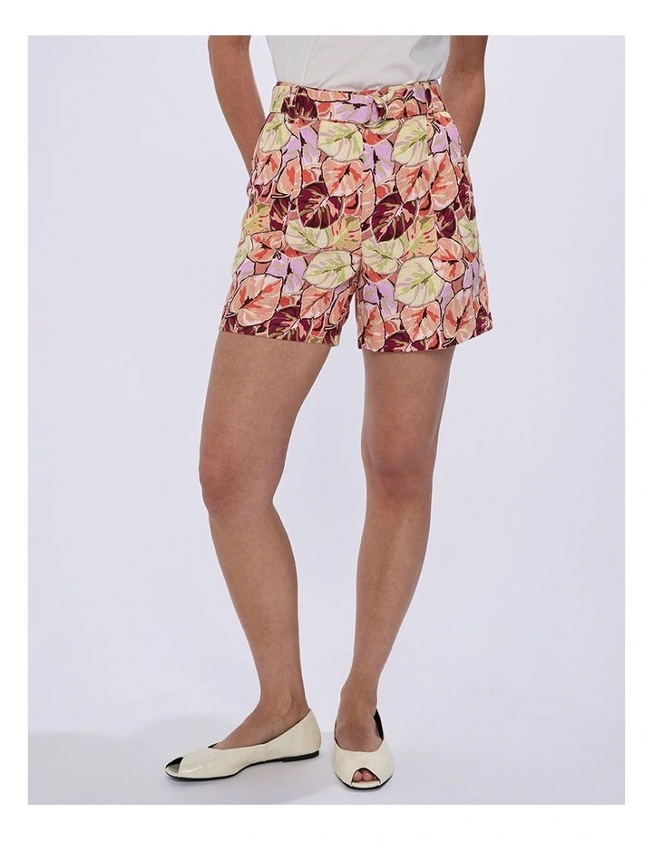Plant Touch This Linen Short in Pink Multi image 2